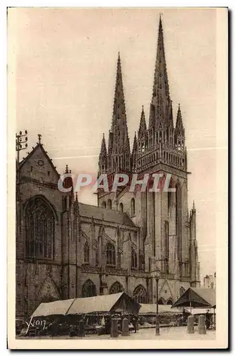 Ansichtskarte AK La Douce France Bretagne Quimper Finistere La Cathedrale Cote Nord