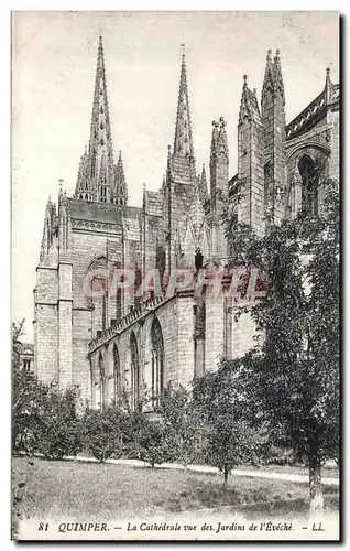 Cartes postales Quimper Vue des Jardin de l Eveche