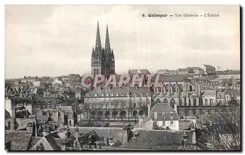 Ansichtskarte AK Quimper Vue generale l Eveche