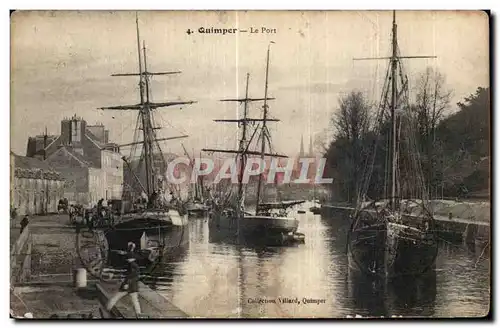 Cartes postales Quimper Le Port Bateaux