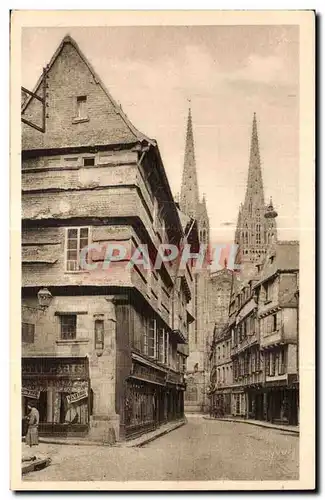 Ansichtskarte AK Quimper La Douce France Bretagne Quimper Finistere Vieille Maison de la Rue Kereon