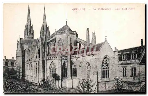 Cartes postales Quimper La Cathedrale Cote sur Quest