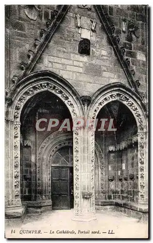 Cartes postales Quimper La Cathedrale Portail nord