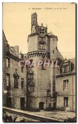 Cartes postales Quimper l Eveche vu de la Cour