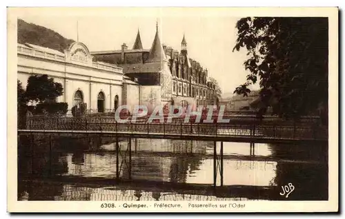 Ansichtskarte AK Quimper Prefecture Passerelles sur l Odet