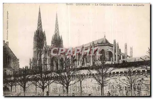 Ansichtskarte AK Quimper la Cathedrale Les anciens remparts