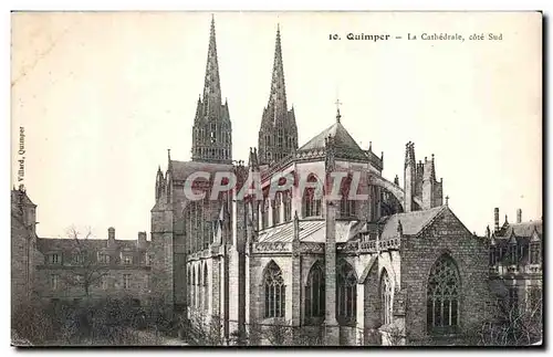 Cartes postales Quimper La Cathedrale Cote sud