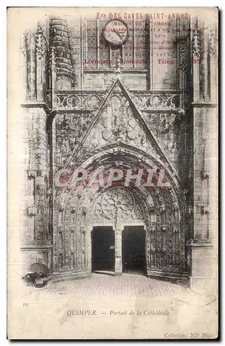 Cartes postales Quimper Portail de la Cathedrale