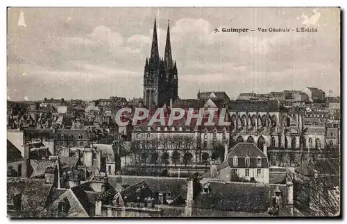 Ansichtskarte AK Quimper Vue generale l Eveche