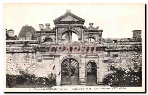 Ansichtskarte AK Chateau de Kerjean Finistere Portail d Entree de la Cour d Honneur