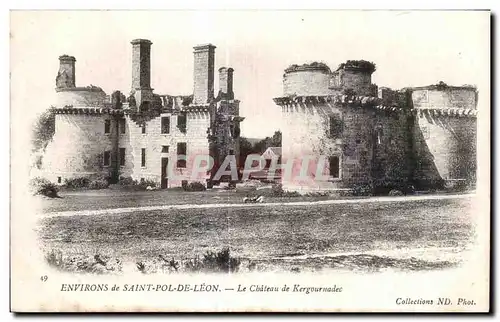 Ansichtskarte AK Environs de Saint Pol de Leon Le Chateau de Kergournadec