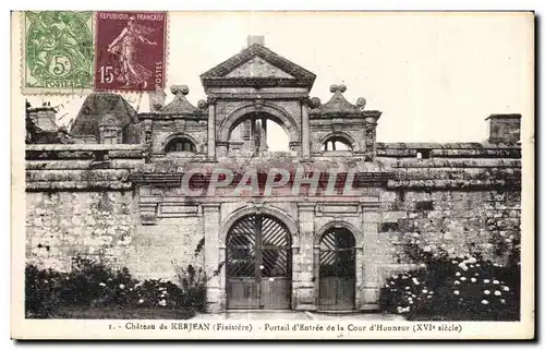 Cartes postales Chateau de Kerjean Finistee Portail d Entree de la Cour d Honneur