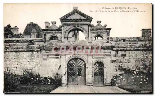 Cartes postales Chateau de Kerjean Finistee Portail d Entree de la Cour d Honneur