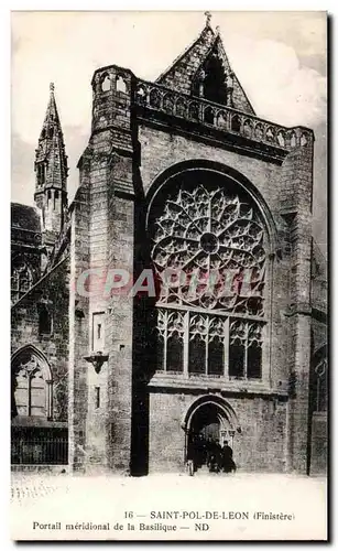 Ansichtskarte AK Saint Pol de Leon Finistere Portail meridional de la Basilique