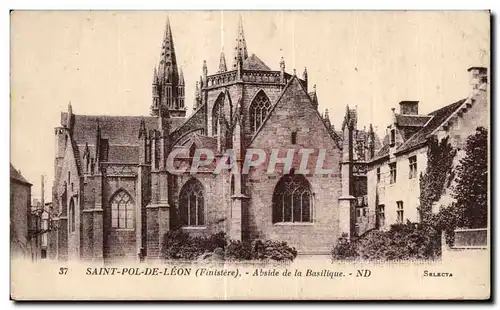 Ansichtskarte AK Saint Pol de Leon Finistere Abside de la Basilique