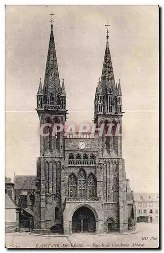 Cartes postales Saint Pol de Leon Facade de l ancienne Abbaye