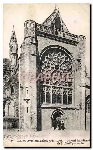 Ansichtskarte AK Saint Pol de Leon Portail Meridional de la Basilique