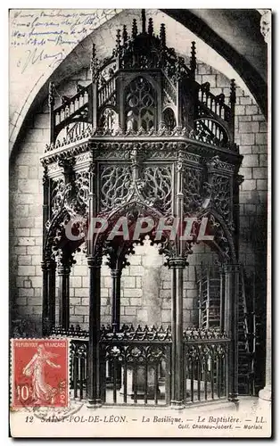 Cartes postales Saint Pol de Leon La Basilique Baptistere