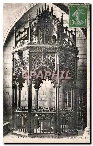 Cartes postales Saint Pol de Leon La Basilique Baptistere