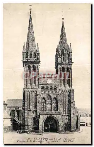 Cartes postales St Pol de Leon Finistere Interieur de la Basilique