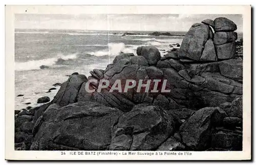 Ansichtskarte AK Ile de Batz Finistere la mer sauvage a la Pointe de l Lle