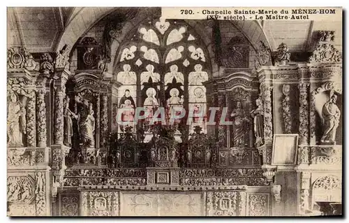 Cartes postales Chapelle Sainte Marie du Menez Hom Le Maitre Autel