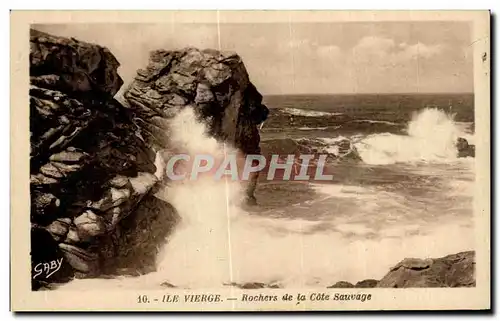 Cartes postales Ile Vierge Rochers de la cote sauvage