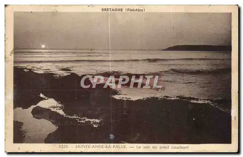 Cartes postales Bretagne Finistere Sainte Anne la Palue le soir au soleil couchant