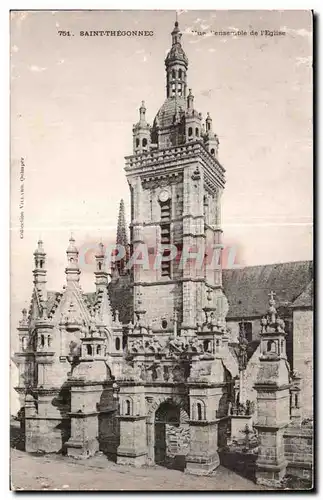 Ansichtskarte AK Saint Thegonnec Vue d ensemble de l eglise