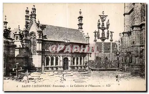 Cartes postales Saint Thegonnec Finistere Le Calvaire et l Ossuaire