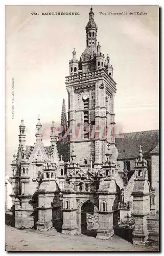 Ansichtskarte AK Saint Thegonnec Vue d Ensemble de l Eglise