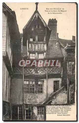 Ansichtskarte AK Lisieux Rue aux Fevres vue sur la Cour du Manoir de la Salamandre