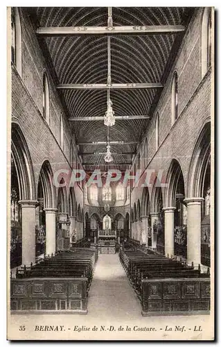 Cartes postales Bernay Eglise de N D de la Couture La nef