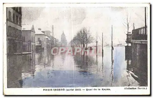 Ansichtskarte AK Paris 1910 Inonde Quai de la Rapee