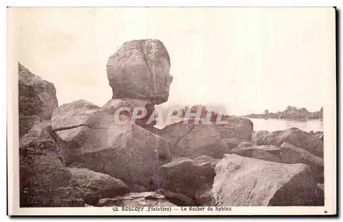 Ansichtskarte AK Roscoff Finistere Le Rocher du Sphinx