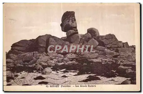 Ansichtskarte AK Roscoff Finistere Les Grands Rochers