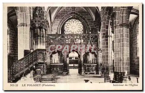 Cartes postales Le Folgoet interieur de l eglise