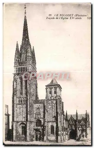 Cartes postales Le Folgoet Faeade de l Eglise siecle nd