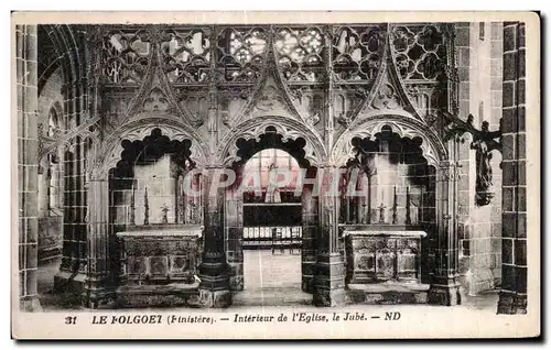 Cartes postales Le Folgoet lnterieur de l Eglise le Jube