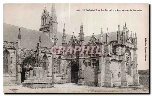 Cartes postales Le Folgoat le Portall du Transept et le Calvaire