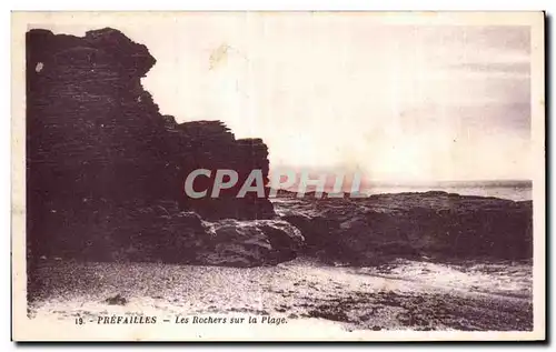 Ansichtskarte AK Prefailles Les Rochers sur la Plage