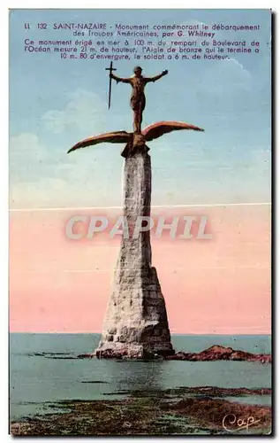 Cartes postales Saint Nazaire Monument commemorant le debarquement des troupes americanes par G whitney