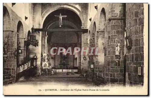 Ansichtskarte AK Quimper Interieur de l Eglise Notre Dame de Loemaria