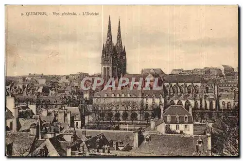 Ansichtskarte AK Quimper Vue generale l eveche