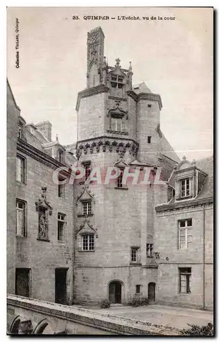 Cartes postales Quimper l eveche vu de la cour