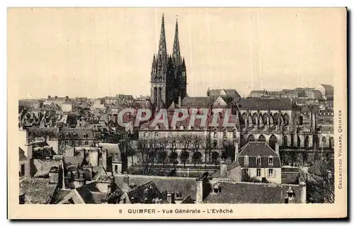 Ansichtskarte AK Quimper Vue generale l Eveche