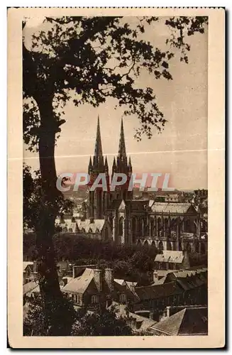 Ansichtskarte AK Quimper La Cathedrale vue du Frugy