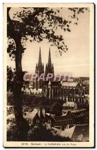 Ansichtskarte AK Quimper La Cathedrale vue du Frugy