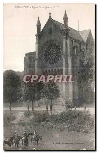 Cartes postales Bar Le Duc Eglise Saint Jean Chevaux Horse