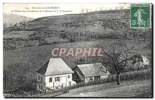 Ansichtskarte AK Environs de Chambery Le Coteau des Charmettes et la Maison de J J Roussean